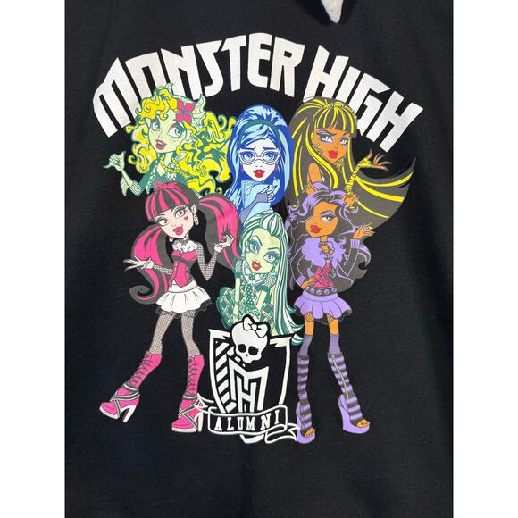 Hot Topic x Monster High Squad Collared Women’s Sweatshirt Medium Sold Out Black - Picture 8 of 9